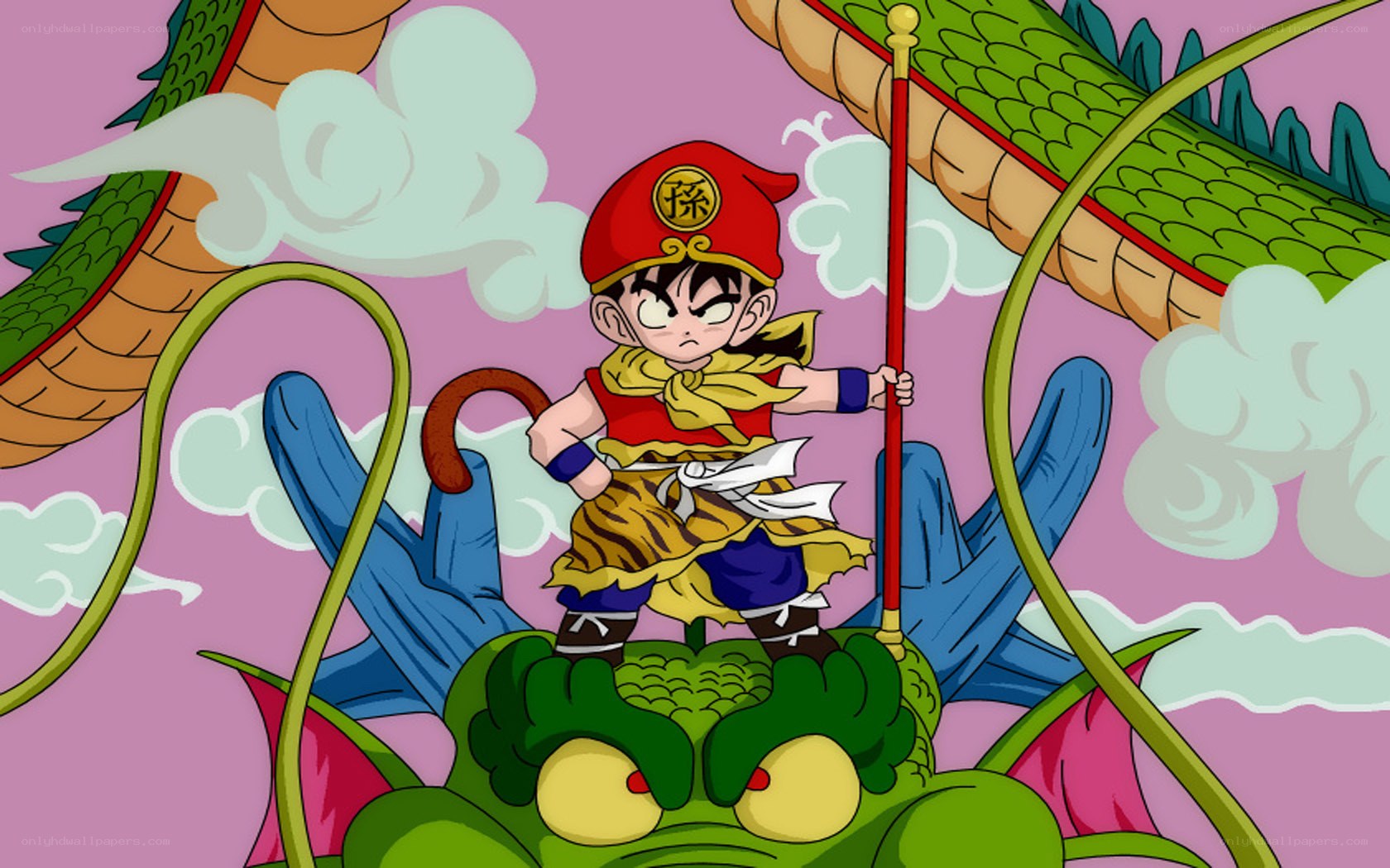 Goku on the Dragon