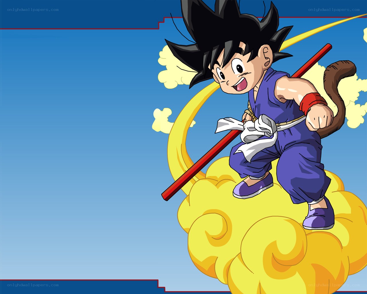 Goku on the Flying Cloud