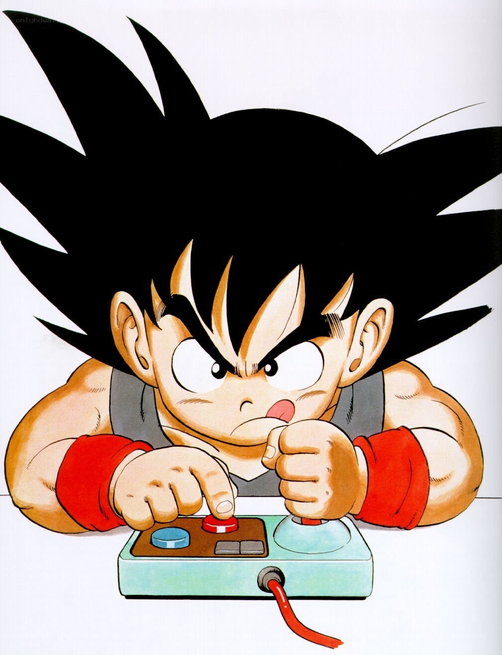 Goku playing video game