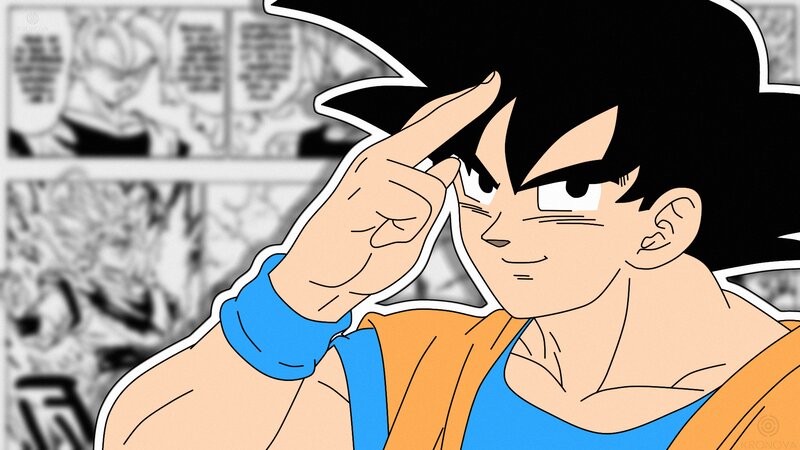 Goku Pointing at Forehead