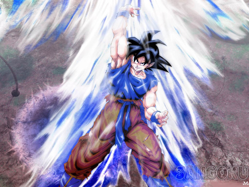 Goku powering up