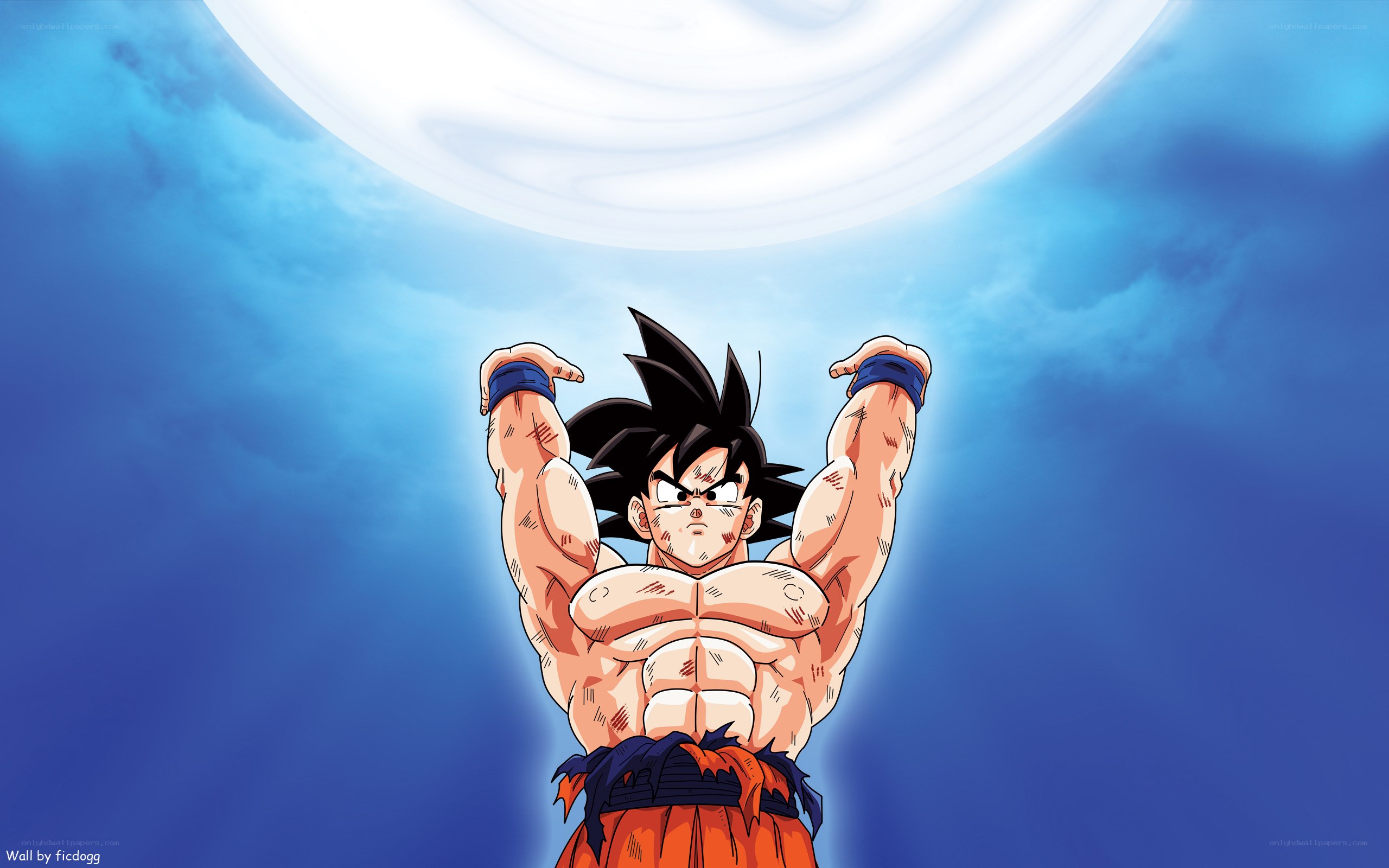 Goku powering up
