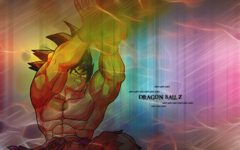 Goku powering up in Dragon Ball Z