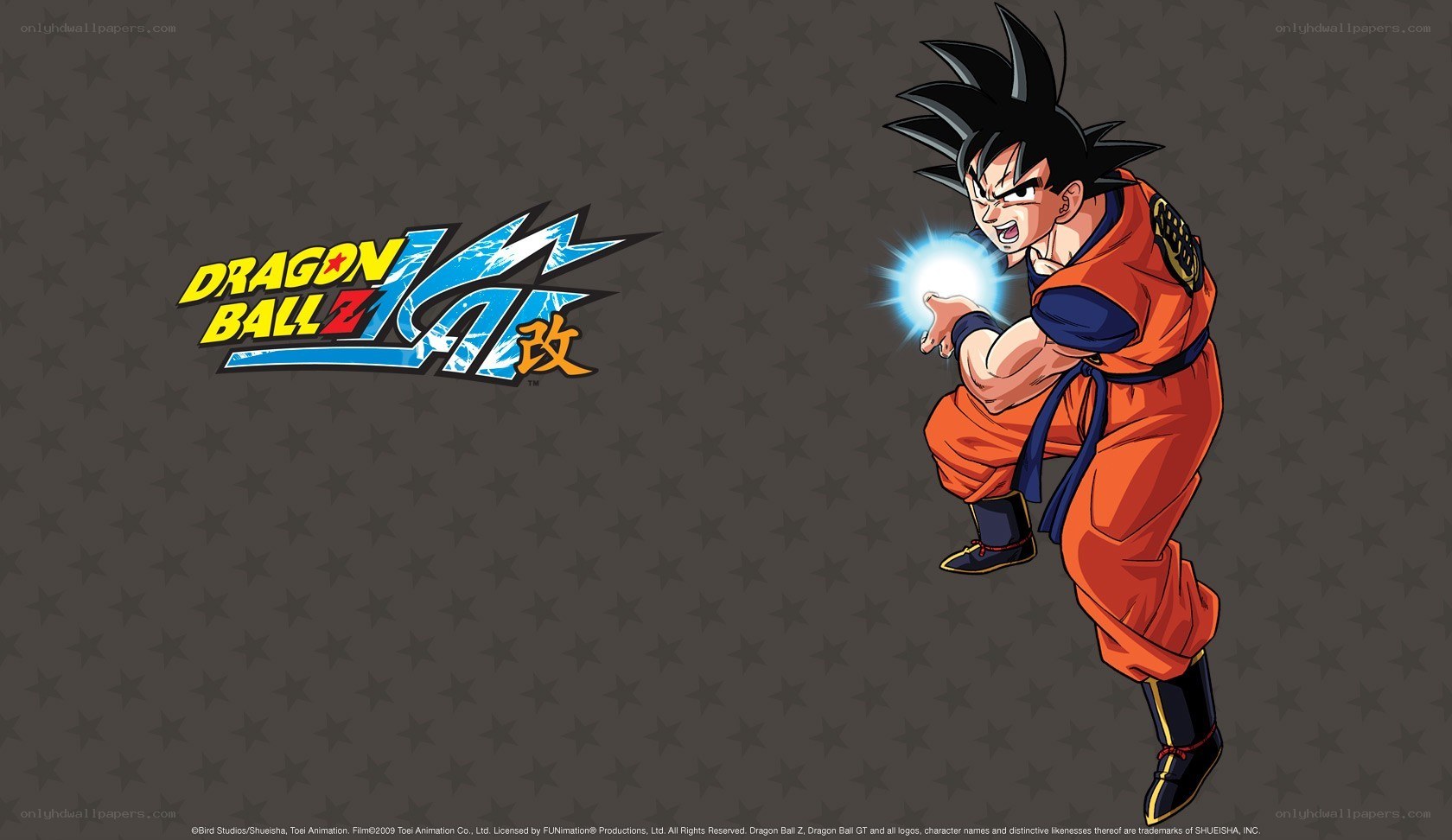 Goku preparing a Kamehameha