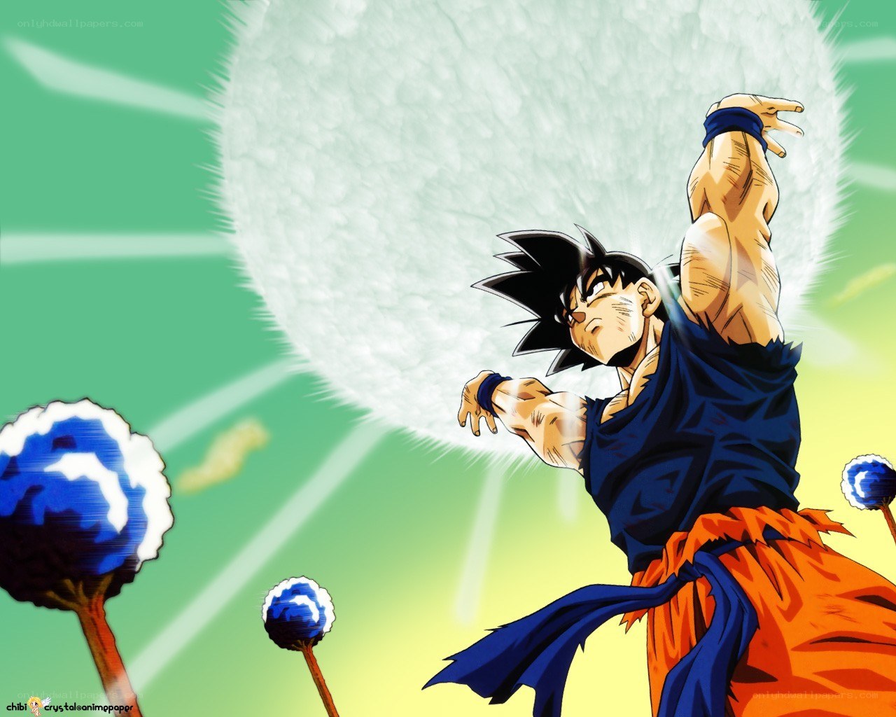 Goku preparing Kamehameha