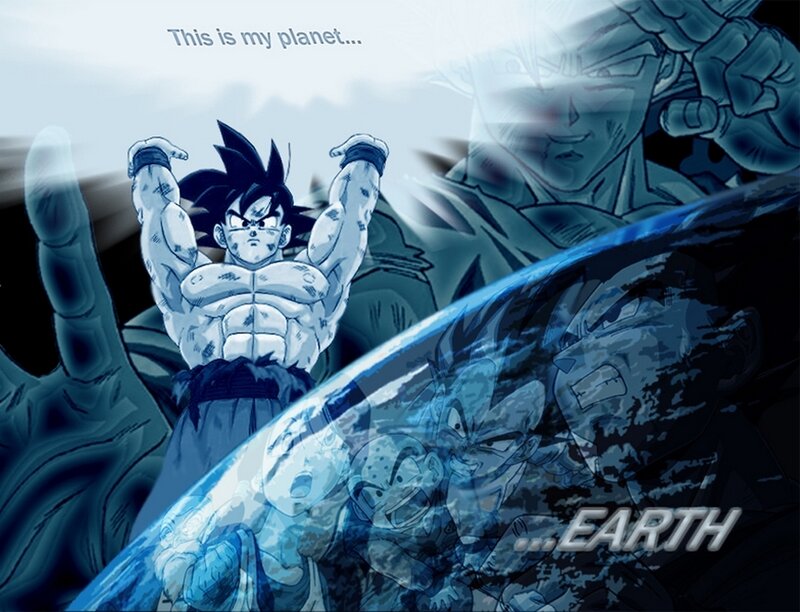 Goku protects Earth