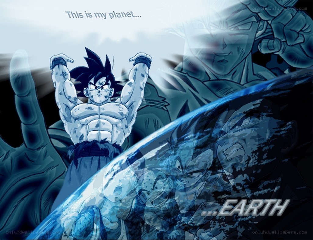 Goku protects Earth