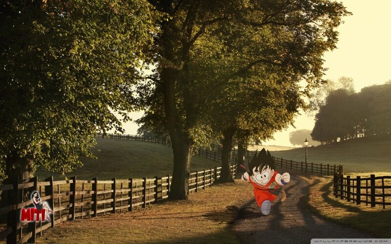 Goku Running on Path