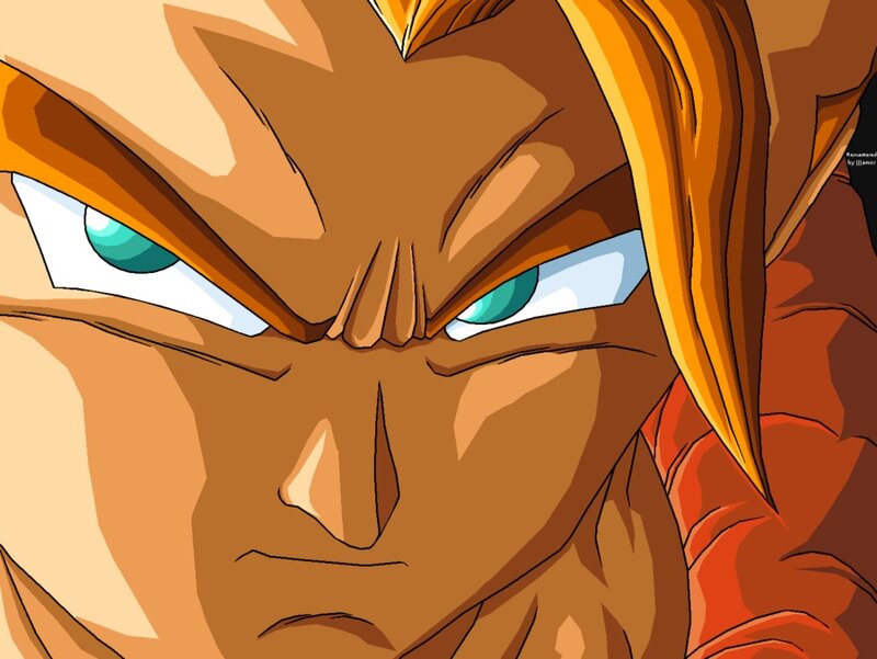 Goku's intense battle face