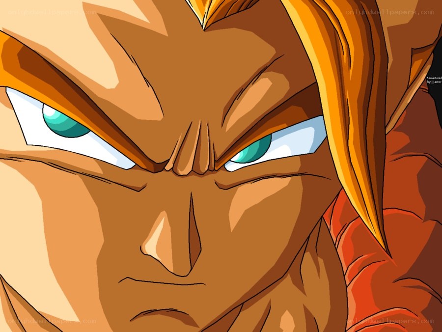 Goku's intense battle face