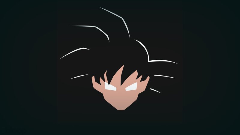 Goku's intense expression