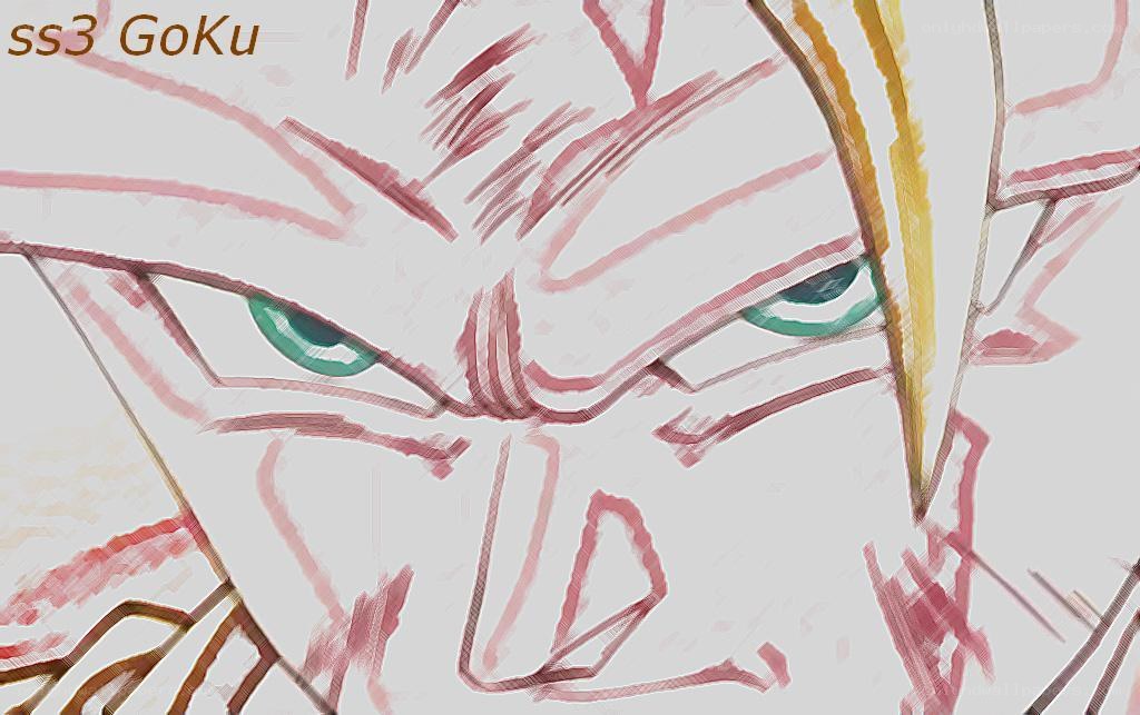 Goku's intense expression