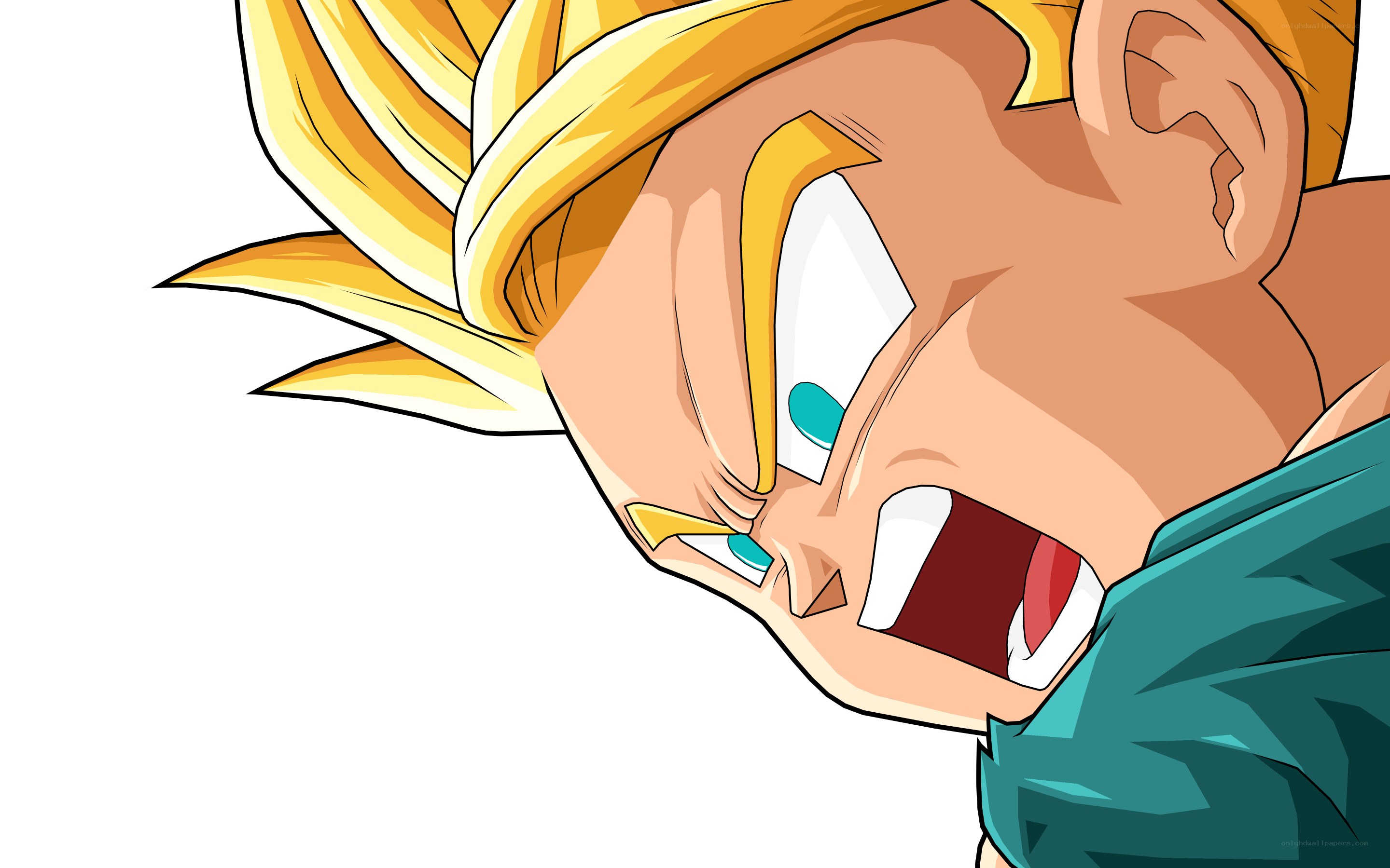 Goku screaming in anger