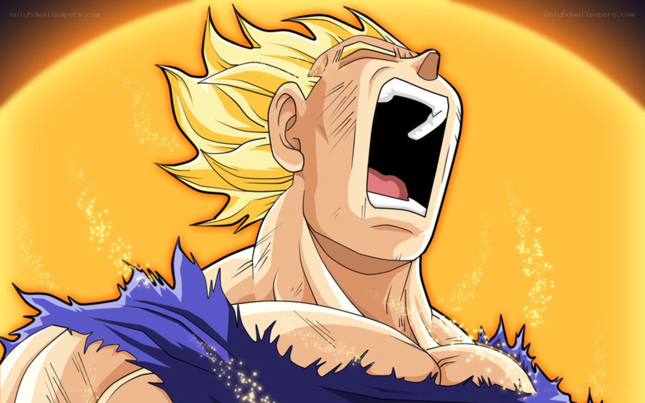 Goku screaming in transformation