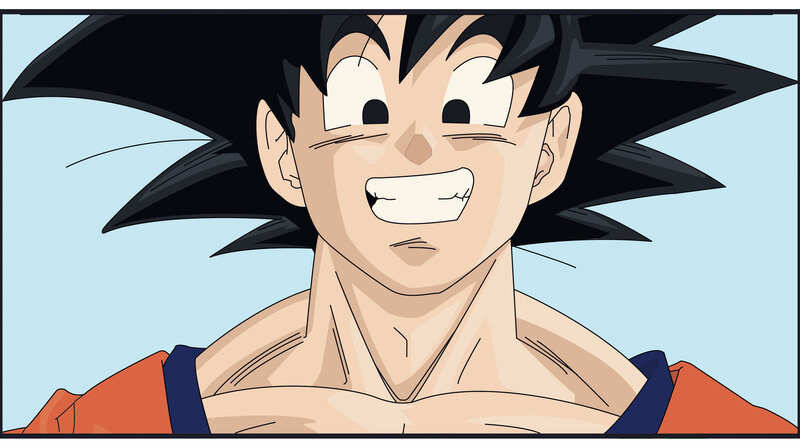 Goku smiling face