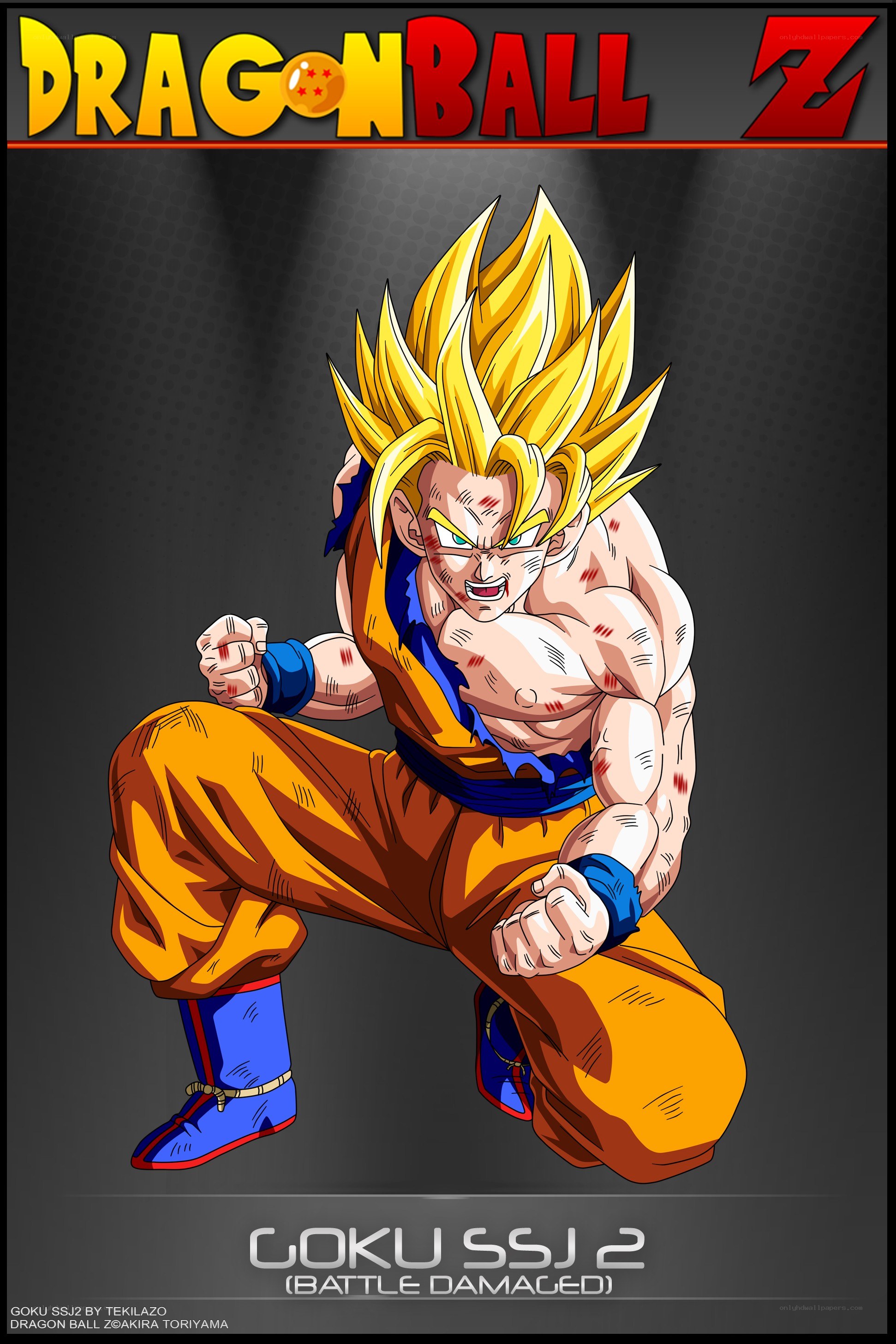 Goku SSJ2 battle damaged