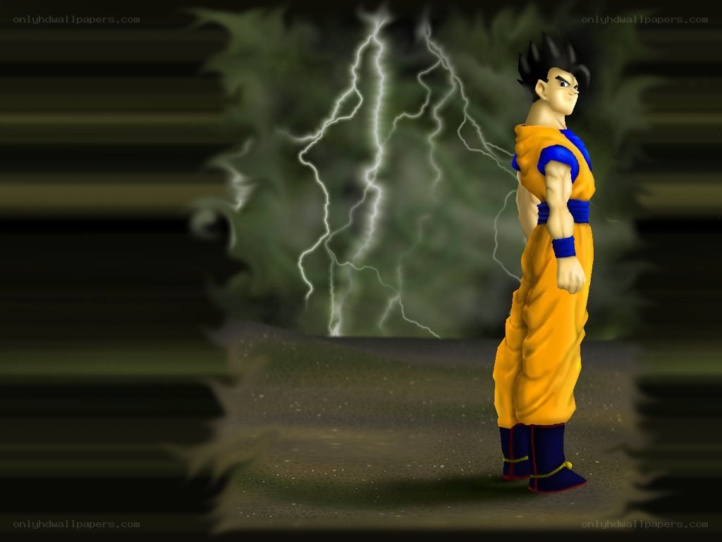 Goku stands in storm
