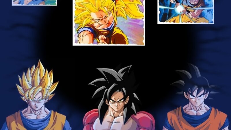 Goku transformations collage