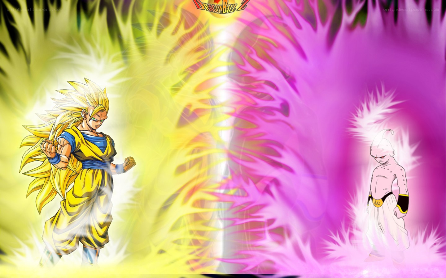 Goku vs. Buu battle scene