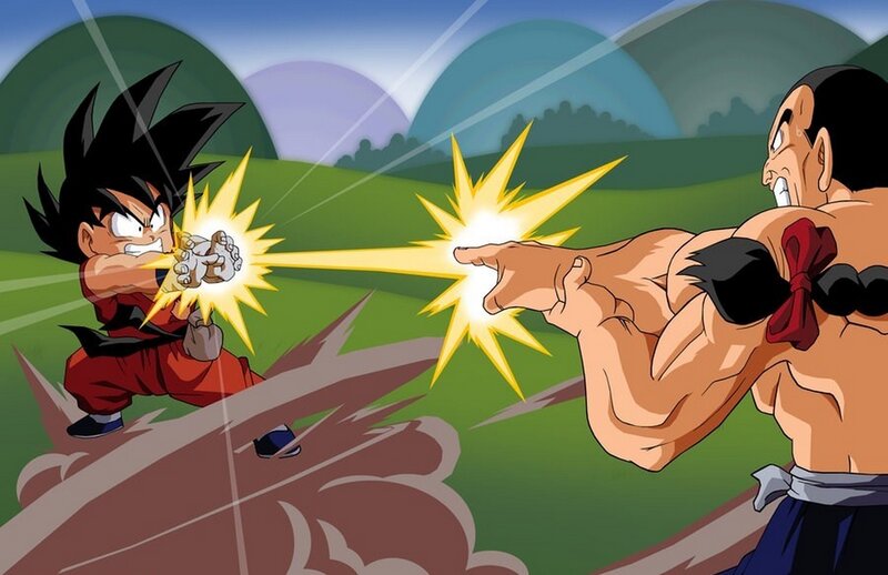 Goku vs. Tien Shinhan battle