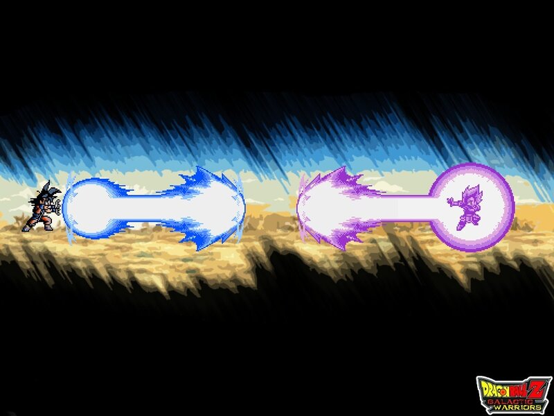 Goku vs Vegeta battle scene