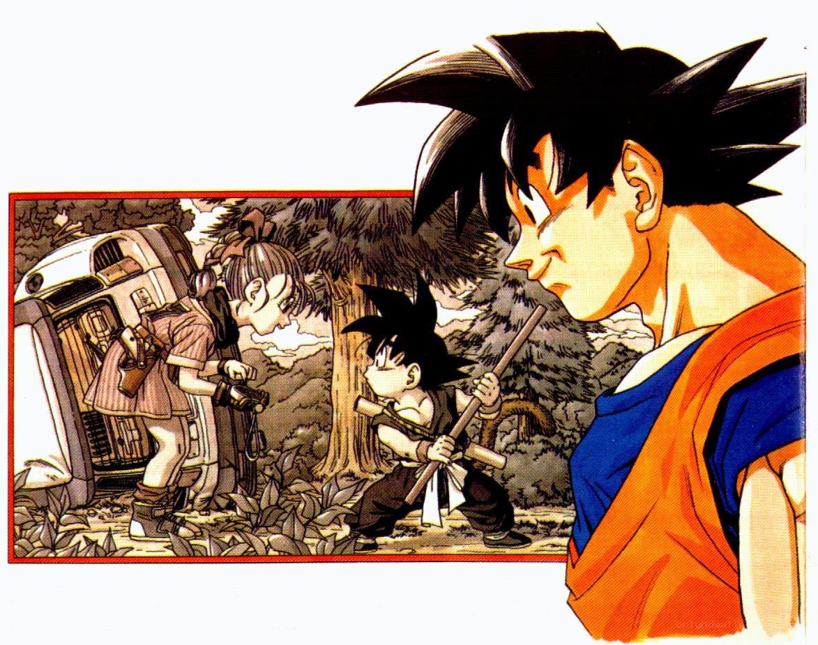Goku watches a memory