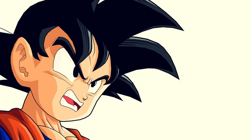 Goku with Angry Expression — Black