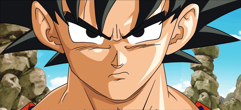 Goku with Angry Expression — Blue