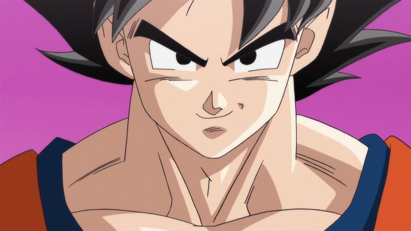 Goku with Angry Expression — Purple