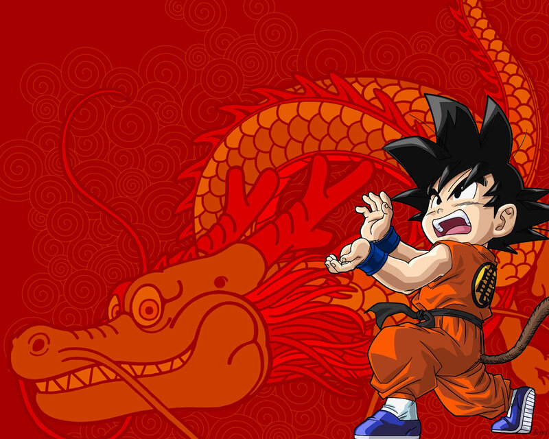 Goku with Dragon Background