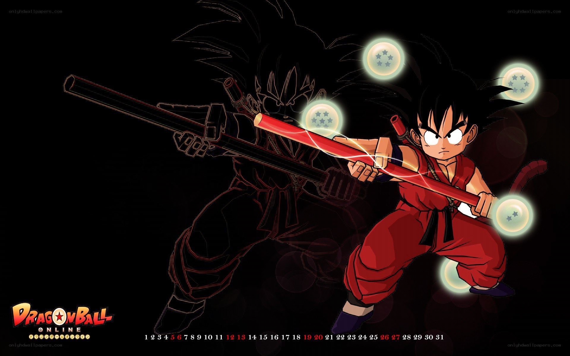 Goku with Dragon Balls