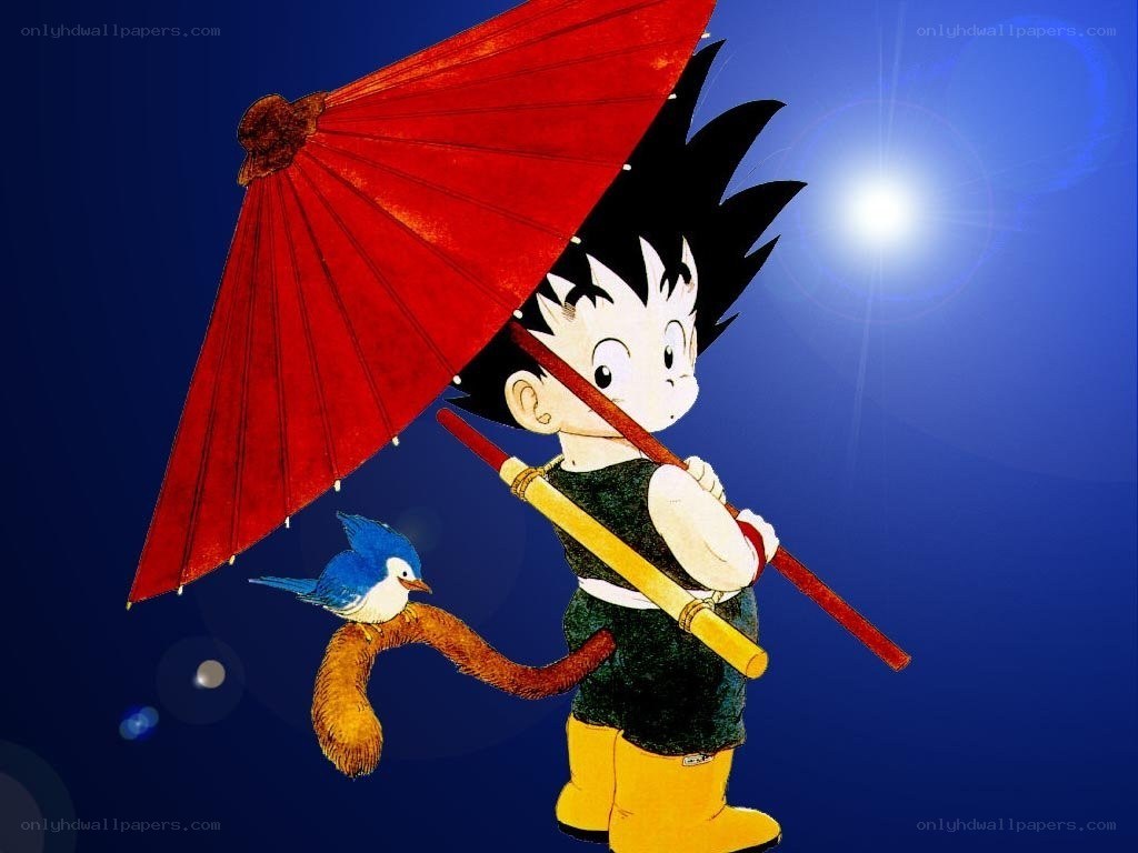 Goku with red umbrella