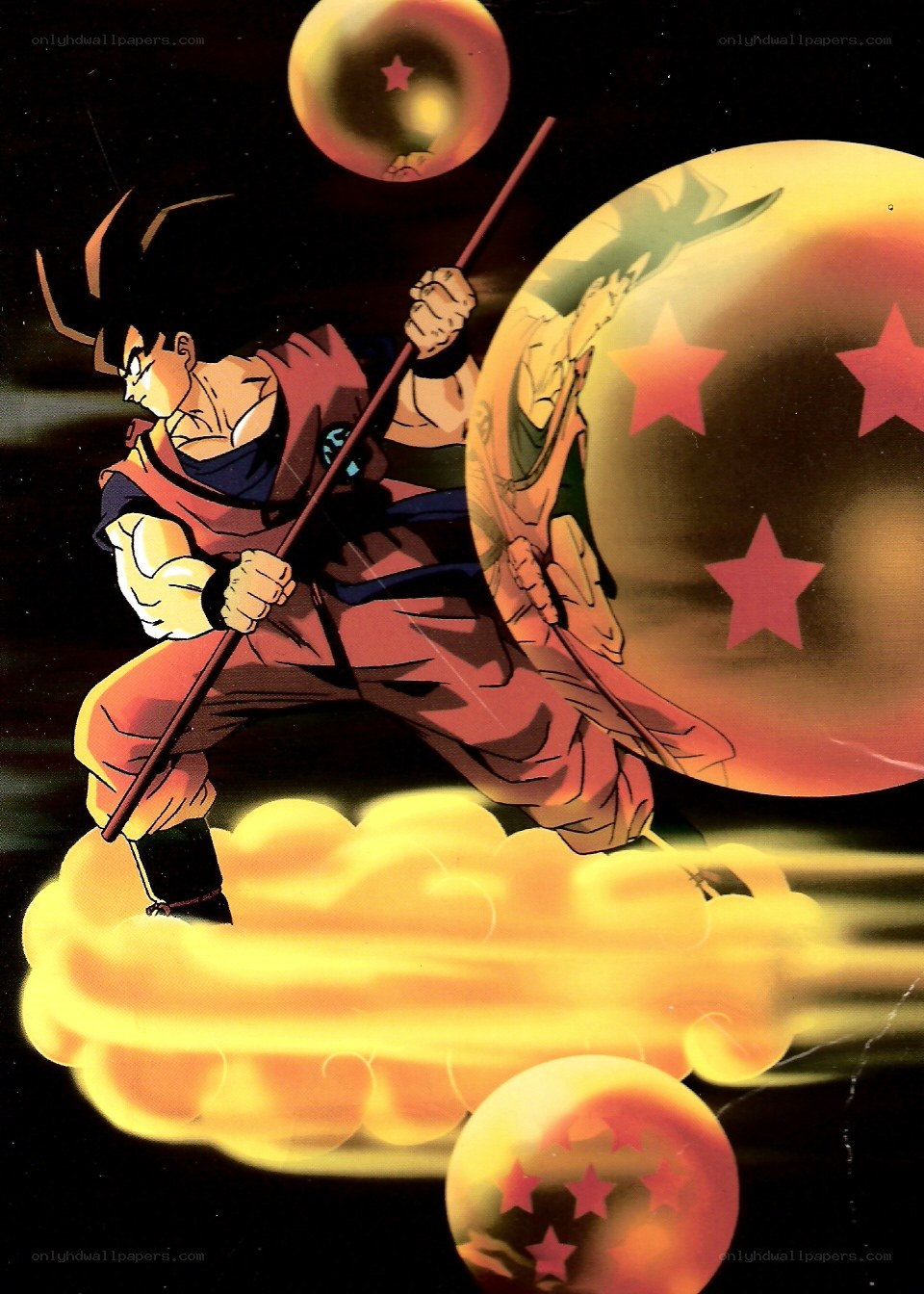 Goku with the Dragon Balls
