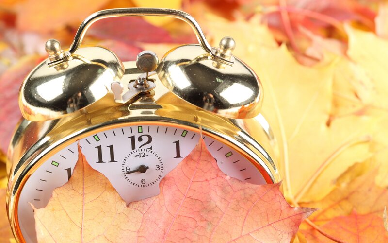 Gold Alarm Clock with Leaves
