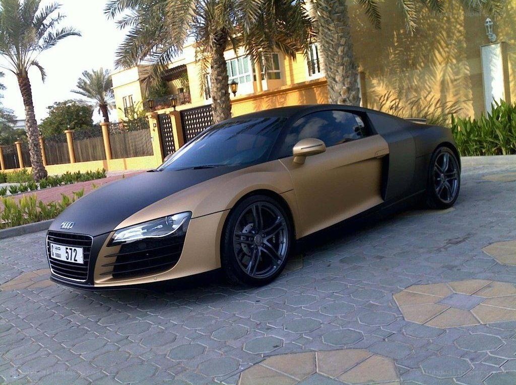 Gold and black Audi R8