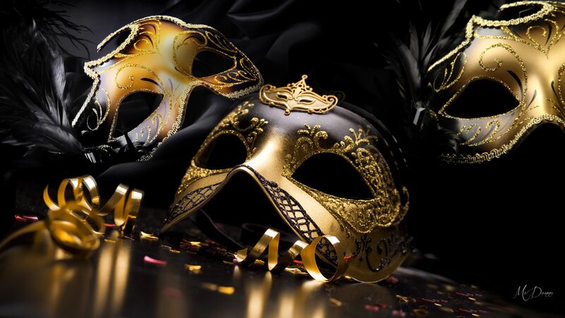Gold and Black Masks