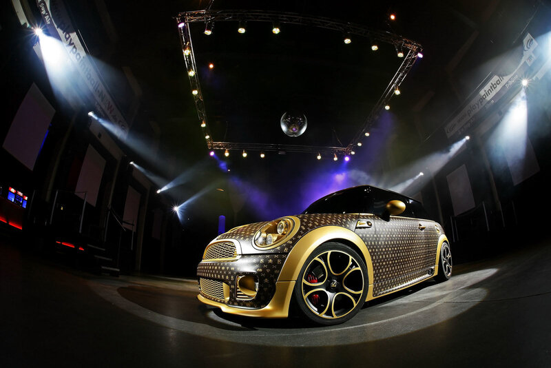 Gold and Black Mini Cooper — Dramatic