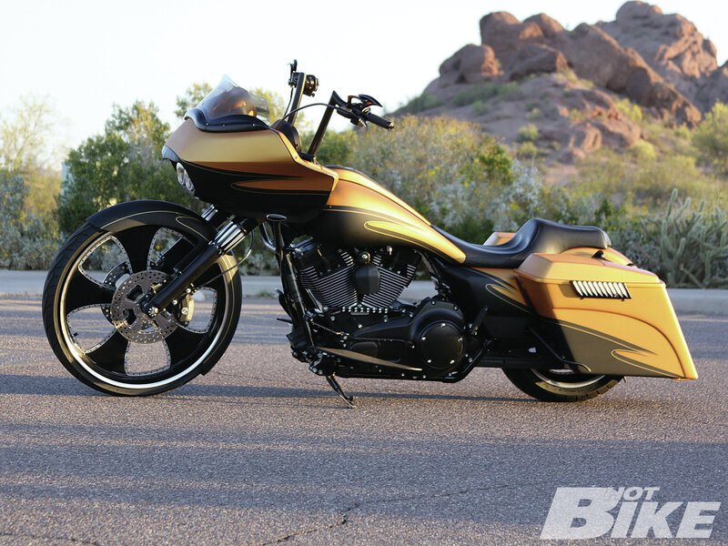 Gold and Black Motorcycle — Serene, Afternoon