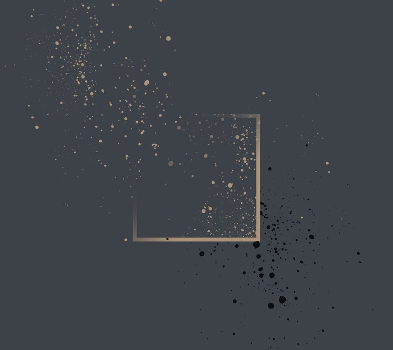 Gold and Black Splatters