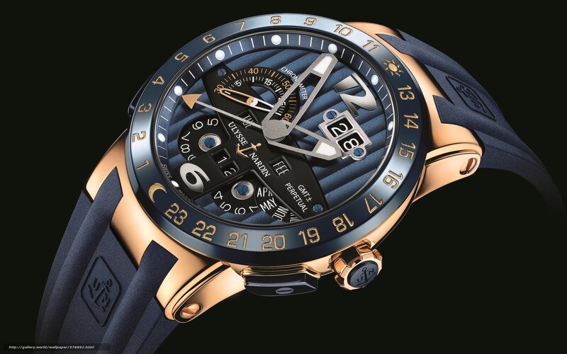 Gold and Blue Watch