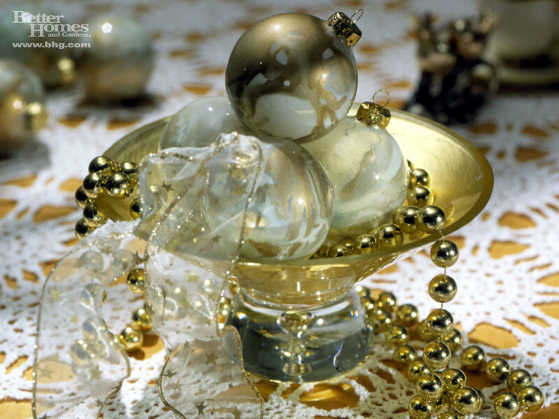 Gold and Clear Ornaments
