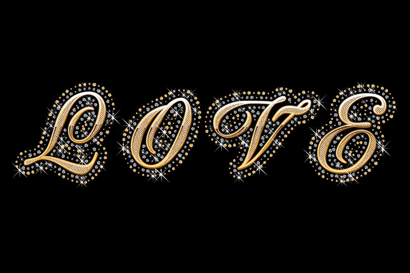 Gold and Diamond Letters