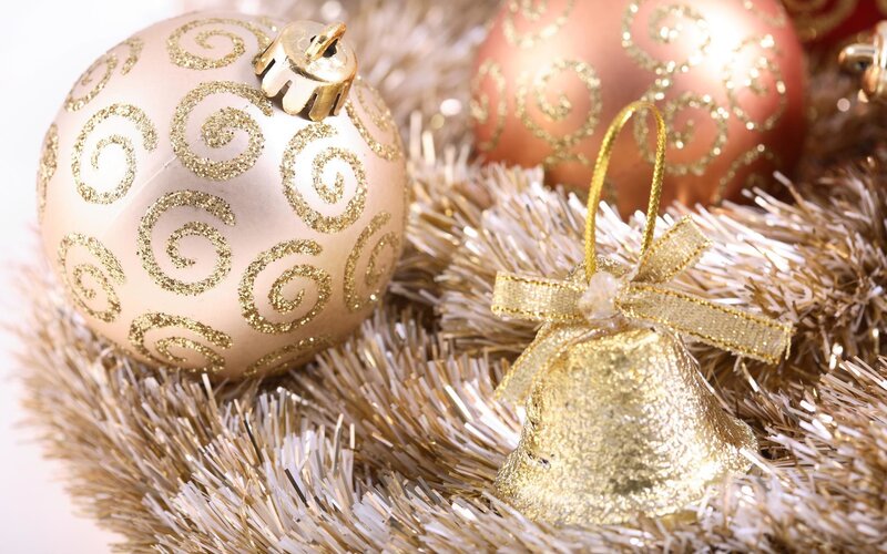 Gold and Pink Ornaments
