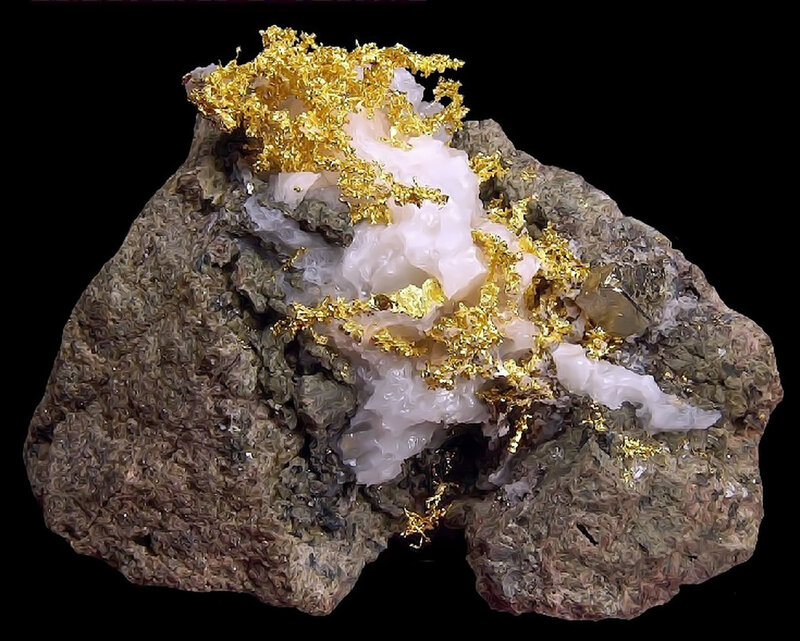 Gold and Quartz Mineral