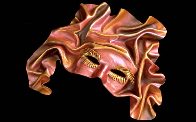 Gold and Red Mask — Dramatic