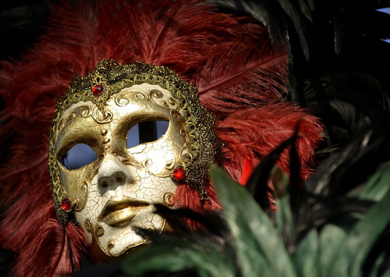 Gold and Red Mask