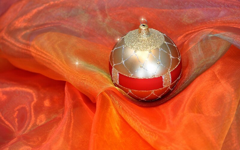 Gold and Red Ornament