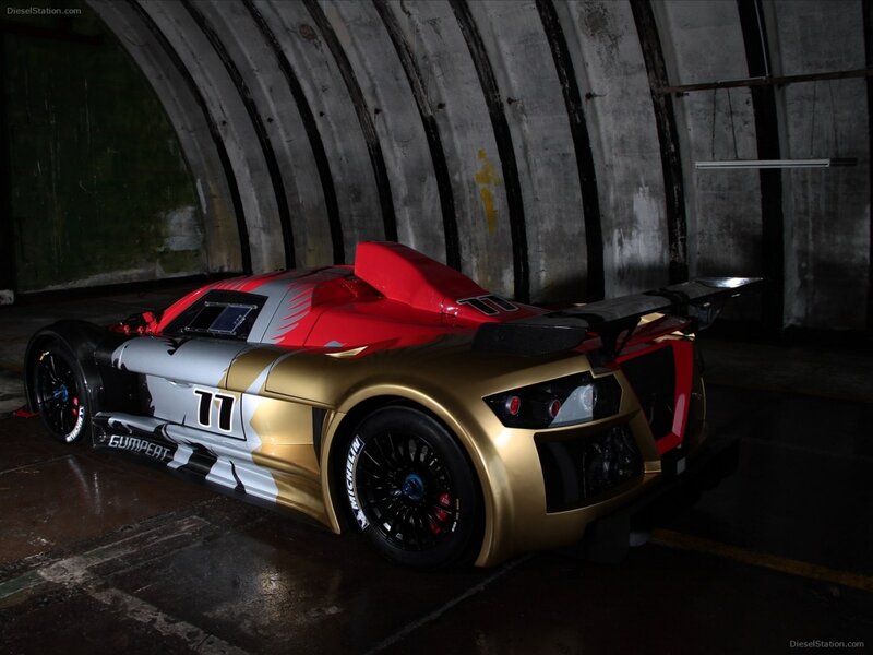 Gold and Red Race Car