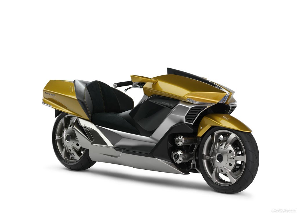 gold and silver concept motorcycle