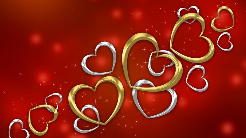 Gold and Silver Hearts